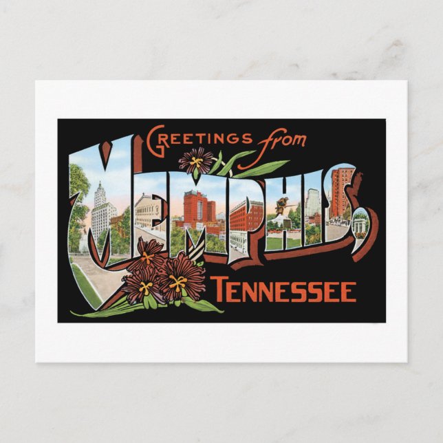 Salutations de Memphis, Tennessee! Carte postale r (Devant)