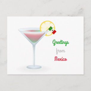Salutations de Mexico Cocktail Carte de vacances