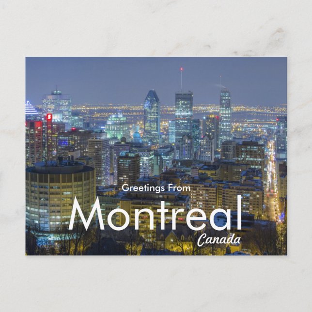 Salutations de Montréal Canada Carte postale Citys (Devant)