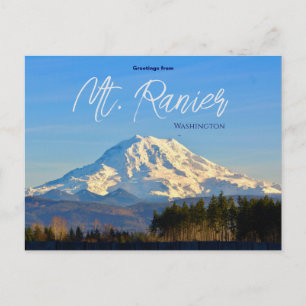 Salutations de Mt. Ranier carte postale de Washing