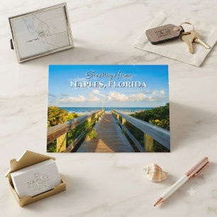 Salutations de Naples Floride Carte postale de pla