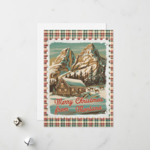 Salutations de Noël de la carte de vacances Montan