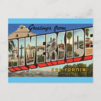 Salutations de Riverside Ca. Carte postale de voya