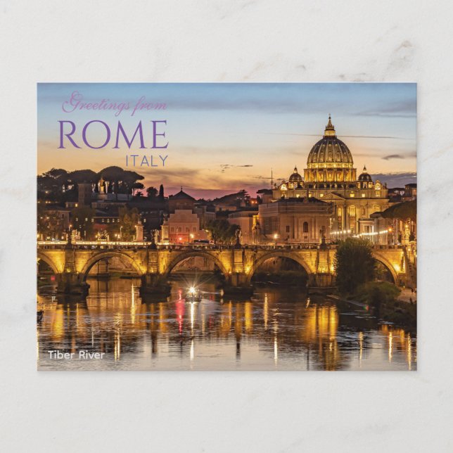 Salutations de Rome Italie Carte postale Pittoresq (Devant)