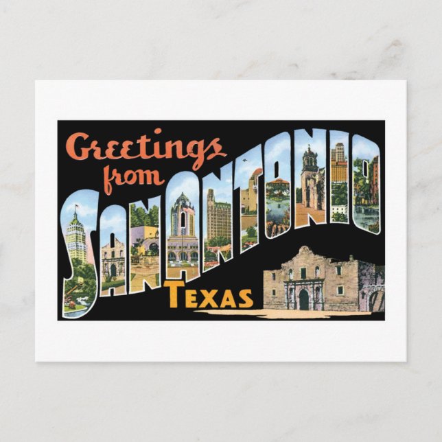 Salutations de San Antonio, Texas ! Carte postale  (Devant)