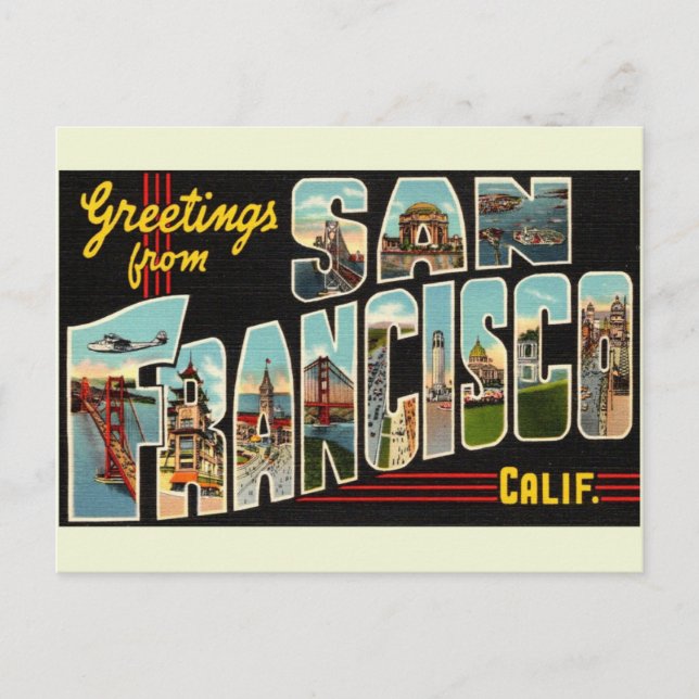 Salutations de San Francisco Ca. Carte postale de  (Devant)