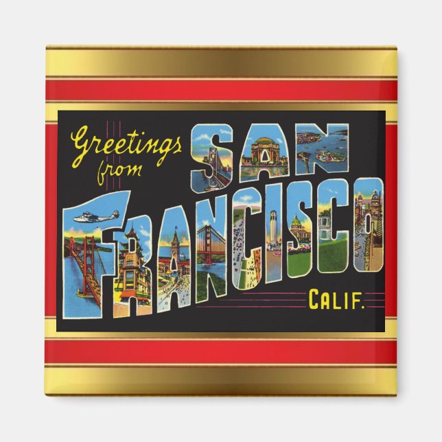 Salutations de San Francisco Magnet (Devant)