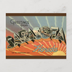 Salutations de Sarasota Florida Carte Postale