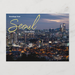 Salutations de Séoul Corée du Sud Carte postale