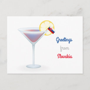 Salutations de Slovaquie Cocktail Holiday Carte po