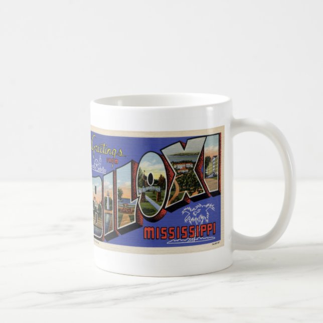 Salutations de tasse de carte postale de café de (Droite)