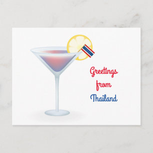 Salutations De Thaïlande Cocktail Carte Postale Ho