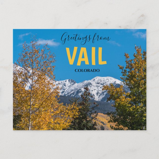 Salutations de Vail Colorado carte postale (Devant)