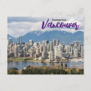 Salutations de Vancouver Canada Carte postale