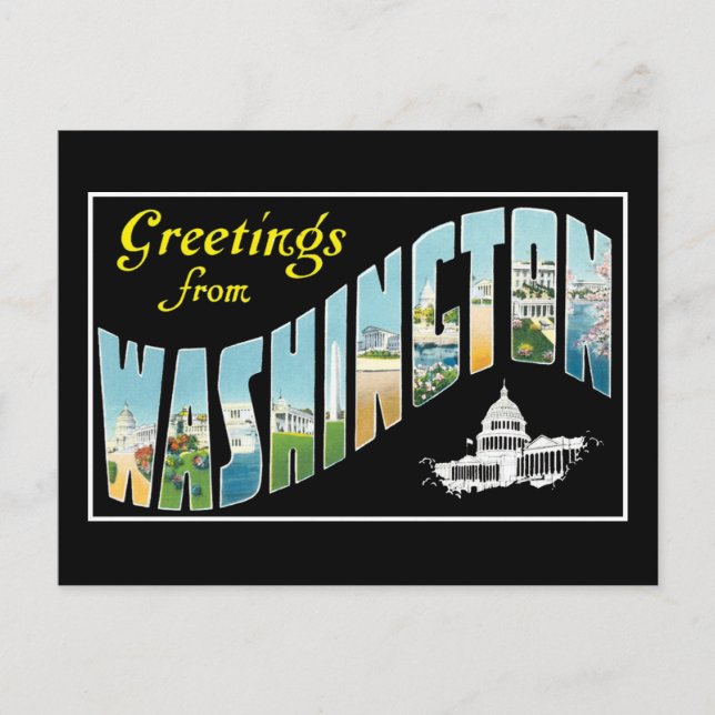 Salutations de Washington D.C. !  Carte postale vi (Devant)