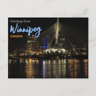 Salutations de Winnipeg Canada Carte postale