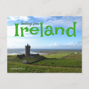 Salutations d'Irlande Carte postale du château de