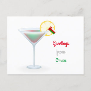 Salutations d'Oman Cocktail Carte postale