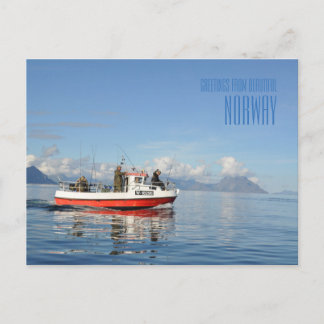 Salutations du beau carte photo de Lofoten Norvège