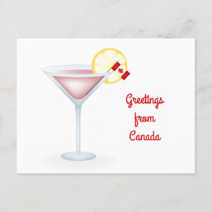 Salutations du Canada Cocktail Carte de vacances