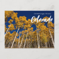 Salutations du Colorado Carte Postale Aspen Trees
