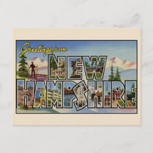 Salutations du New Hampshire Grande Carte Postale 