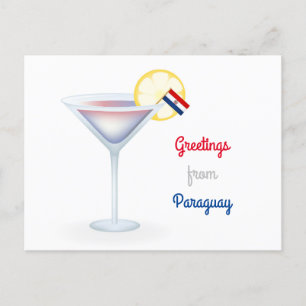 Salutations Du Paraguay Cocktail Carte Postale