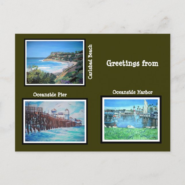 Salutations en Californie - Carte postale (Devant)