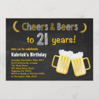 Salutations et bières Invitation du 21e anniversai