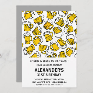 Salutations et bières invitations à 31e anniversai