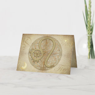 Salutations et cartes pour notes de Lion de signe