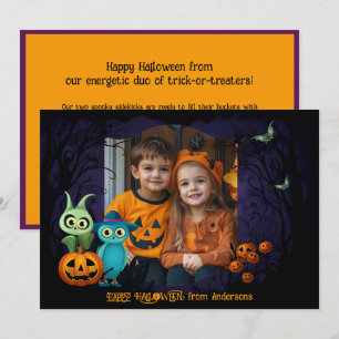 Salutations Halloween avec carte photo personnalis