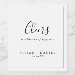 Salutations minimalistes Étiquettes Mariages de vi