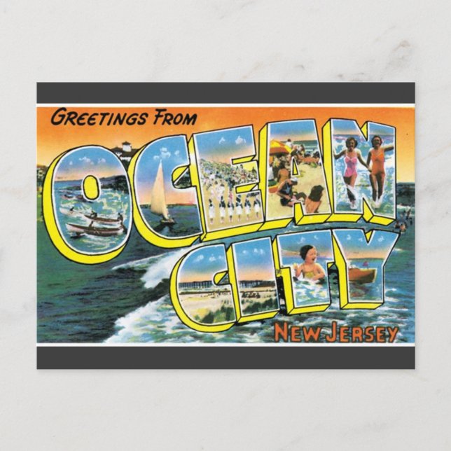 Salutations Ocean City, New Jersey Carte Postale V (Devant)