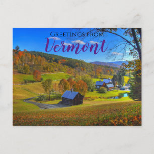 Salutations paysagères de la carte postale du feui