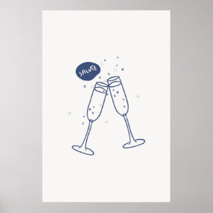 Salute Cheers Verres Clinique Impression Minimalis