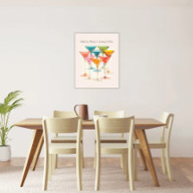 Salute, Pace, e Lunga Vita Vintag Martini-Brille