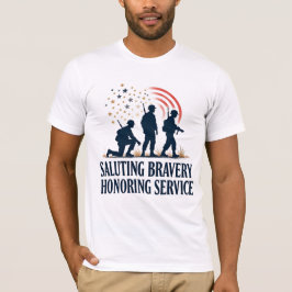 Saluting Bravery Honoring Service T-Shirt