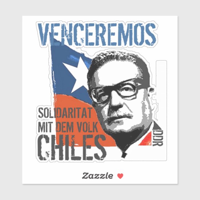 SALVADOR ALLENDE AUFKLEBER (Blatt)