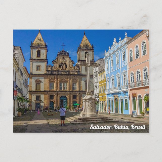 Salvador, Bahia, Brasilien, Plaza Postkarte (Vorderseite)