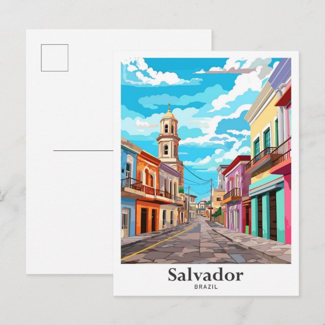 Salvador Brasilien Kunstmuseum Postkarte (Vorne/Hinten)