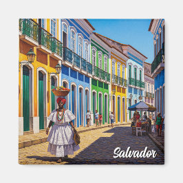 Salvador Brasilien Perlourinho Travel Magnet