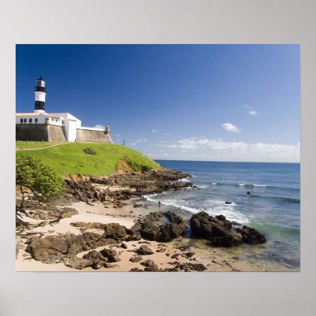 Salvador, Brasilien. Porto da Barra und das Poster (Vorne)