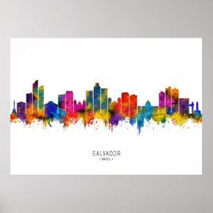Salvador Brasilien Skyline Poster