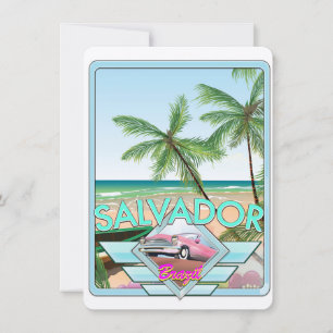 Salvador Brasilien Vintages Reiseplakat.