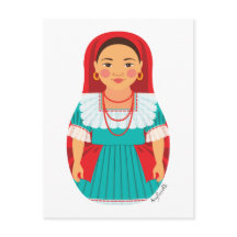 Salvadoran Matryoshka Postcard
