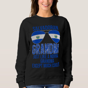 Salvadoran Oma El Salvador Flaggensonnenbrillen Mo Sweatshirt