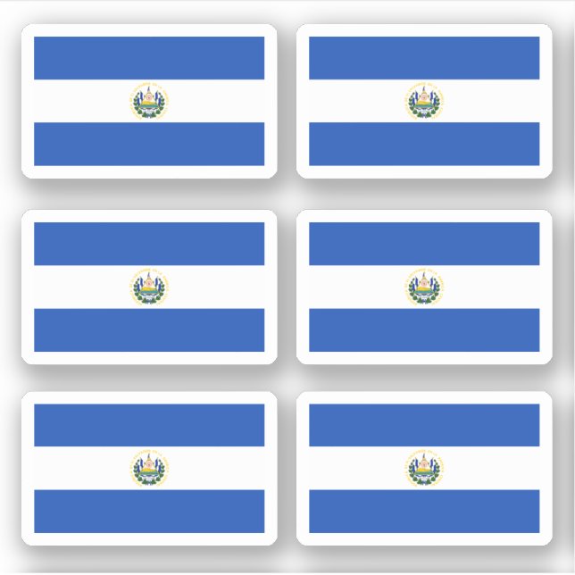 Salvadorianische Flagge Aufkleber (Vorderseite)