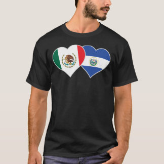 Salvadorianisches Flaggenherz Mexiko El Salvador T-Shirt