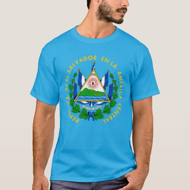 Salvadorischer Wappen T - Shirt (Vorderseite)